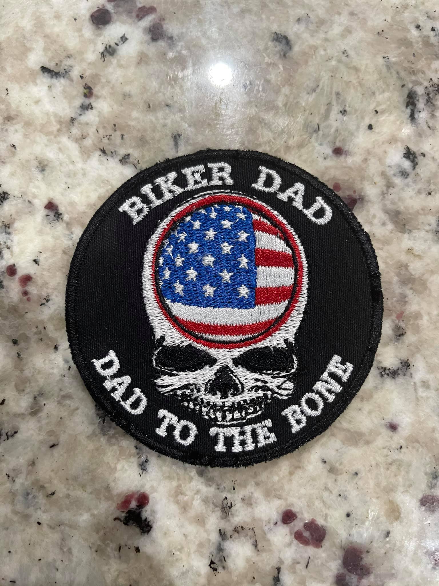 Biker Dad 3 inch patch – Biker Dad: Dad to the Bone