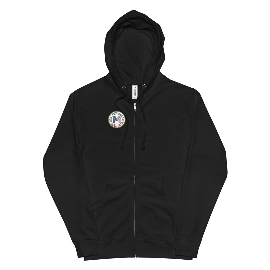 Unisex fleece zip up hoodie MoeLaw